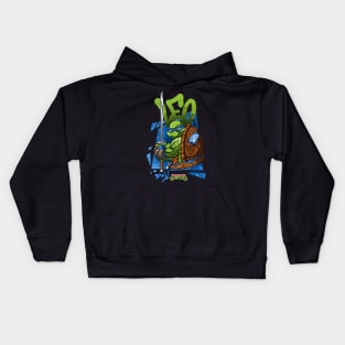 Teenage Mutant Ninja Turtle Leo - Graffiti Style Kids Hoodie